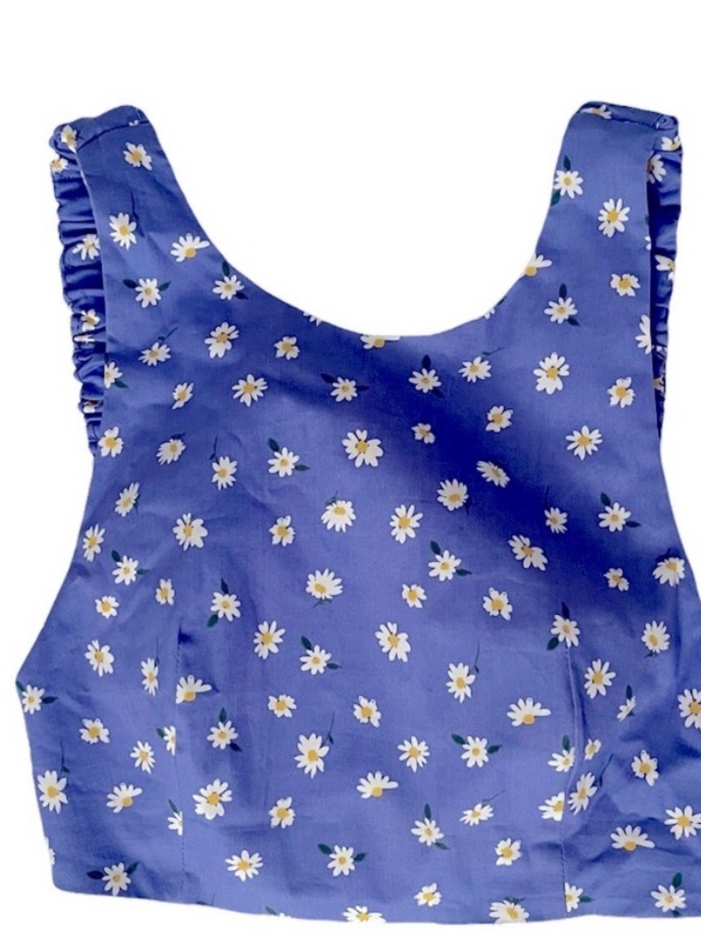 Zara Periwinkle Daisy Crop Top